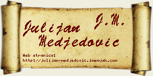 Julijan Međedović vizit kartica